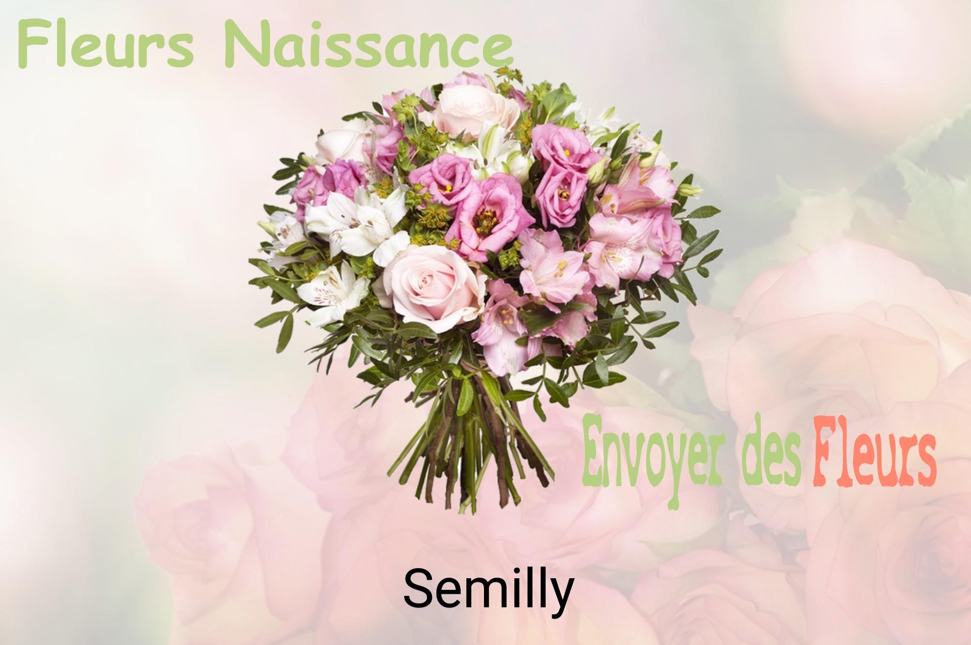 Bouquet de fleurs de naissance livré à Semilly